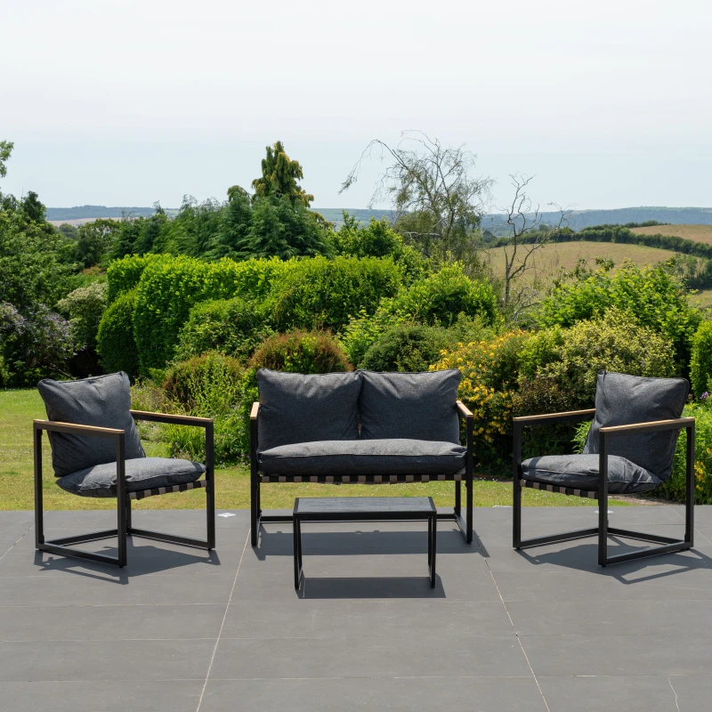 Image of Artemis Home Bosque Outdoor Furniture Set in Dark Grey Dark Grey Unisex