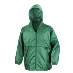 Image of Result Mens Core Adult Windcheater Water Repellent Windproof Jacket (M) (Emerald)