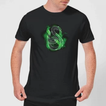 Image of Harry Potter Slytherin Geometric Mens T-Shirt - Black - 5XL