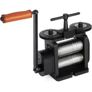 Image of VEVOR Jewelry Combination Rolling Mill 110mm Width Flat Rolling Mill 55mm Diameter Rollers Rolling Mill Press Gear Ratio 4:1 Jewelry Press Tableting