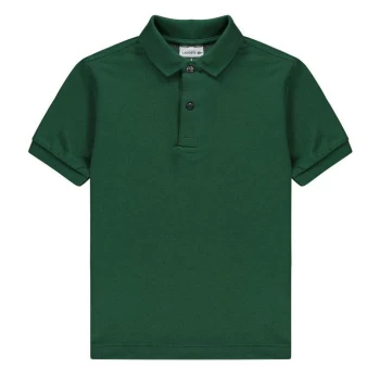 Image of Lacoste Junior Boys Pique Logo Polo Shirt - Green 132