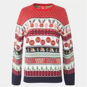 Image of I Saw It First Family Mens Christmas Jumper - Red