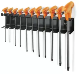 Image of Beta Tools 97TTX/SP11 11pc Offset Torx Key Wrench with Handle Rack 000970840