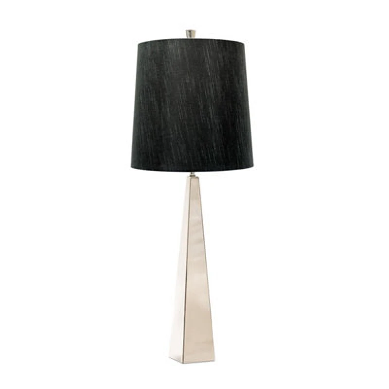 Image of Ascent Table Lamp with Round Tapered Shade, Polished Nickel