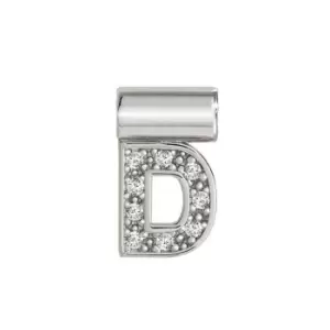 Image of Nomination SeiMia Silver CZ Letter D Pendant Charm