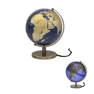 Image of Globe Gold & Blue Light Up By Lesser & Pavey