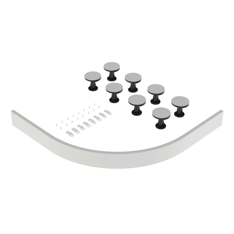 Image of Balterley Shower Tray Leg Set for Quadrant Offset Resin Trays 1000mm 1200mm White