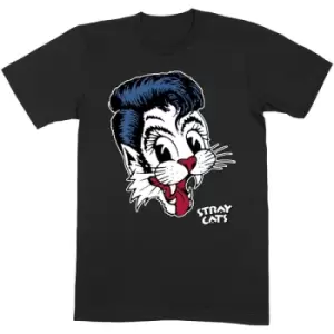 Image of Stray Cats - Big Blue Cat Unisex Medium T-Shirt - Black