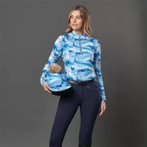 Image of Weatherbeeta Ruby Printed Long Sleeve Top - Blue