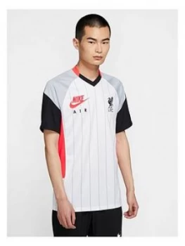 Image of Nike Mens Liverpool Fc Air Max Jersey, White, Size S, Men