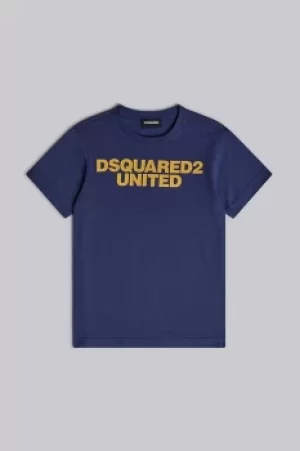 Image of DSQUARED2 Kids Short sleeve t-shirt Dark blue Size 10 100% Cotton