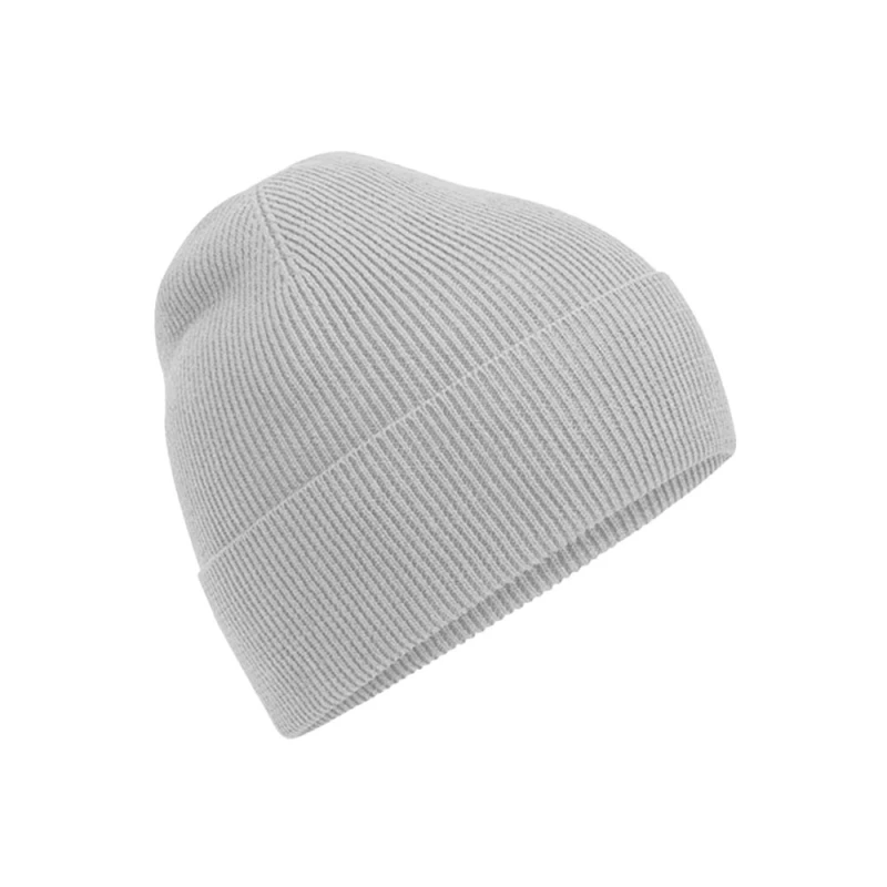 Image of Beechfield Beechfield Men Knitted Cotton Beanie in Light Grey Light Grey One Size Male 5063425806638