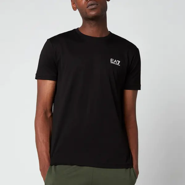 Image of EA7 Mens Train Core ID Pima Crewneck T-Shirt - Black - M Black Tops male 8NPT51-PJM9Z-1200 M