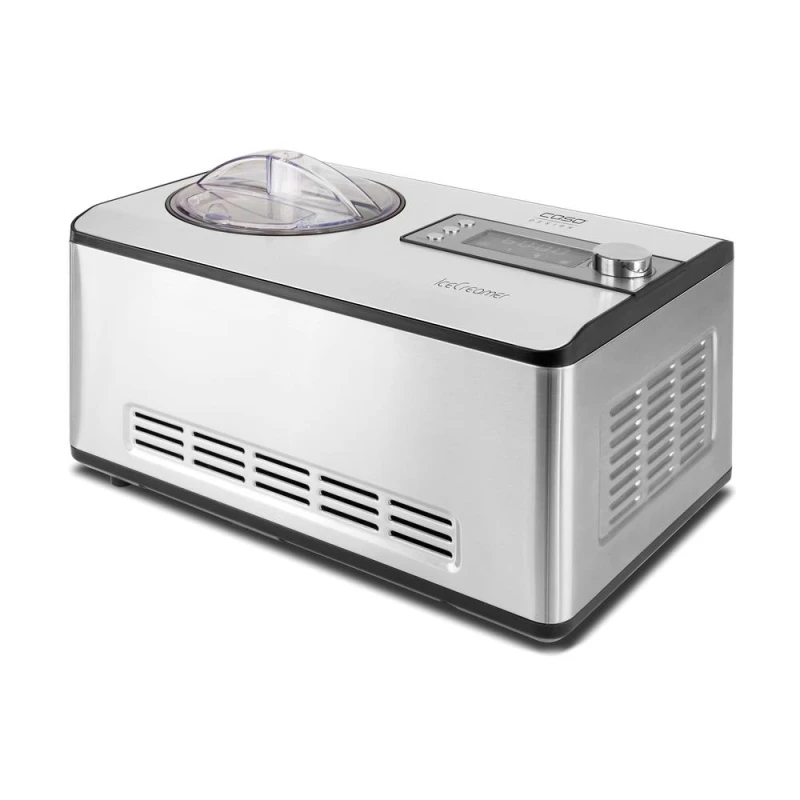Image of Caso Design IceCreamer 5-in-1 Yoghurt & Ice Cream Maker with Built-in Compressor in Silver Silver Unisex