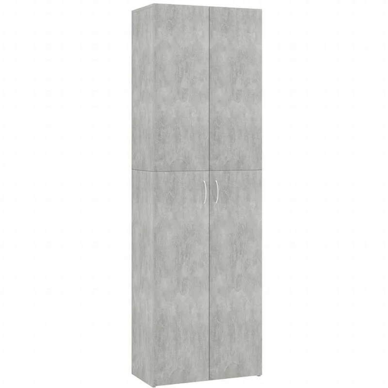 Image of vidaXL Office Cabinet Concrete Grey Chipboard Filing Folder Storage Organiser