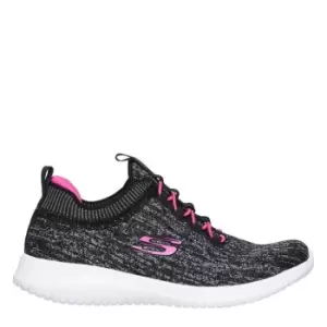 Image of Skechers Ultra Flex Trainers Junior Girls - Black