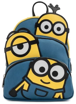 Image of Minions Loungefly - Triple Minion Bello Mini backpacks multicolour
