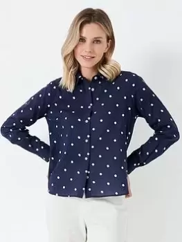 Image of Crew Clothing Valerie Shirt - Navy, Size 14, Women