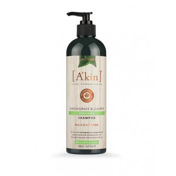 Image of Akin Purifying Lemongrass & Juniper Shampoo 500ml