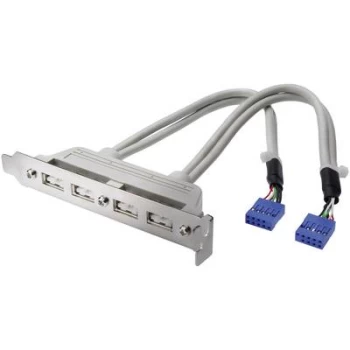 Image of Digitus USB 2.0 Adapter [4x USB 2.0 port internal 10-pin - 2x USB 2.0 port A] AK-300304-002-E