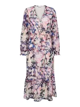 Image of ONLY Printed Midi Dress Women White