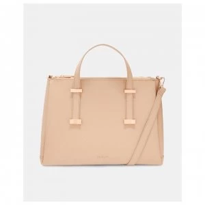 Image of Ted Baker Juddy Leather Tote Bag - Taupe
