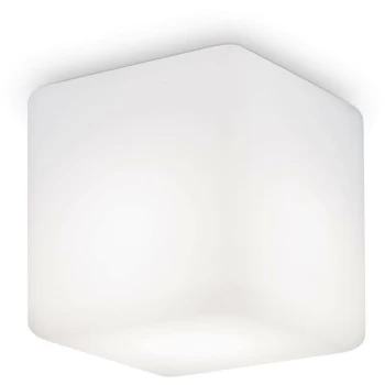 Image of Ideal Lux Luna - 1 Light Square Surface Mounted Downlight White IP44
