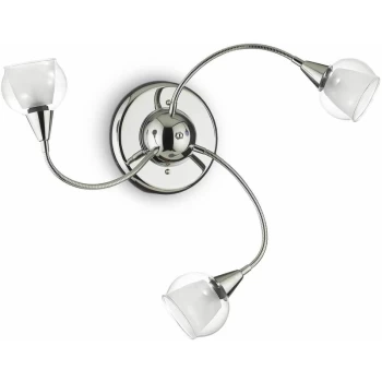 Image of Ideal Lux Tender - 3 Light Indoor Small Flush Light Clear, E14