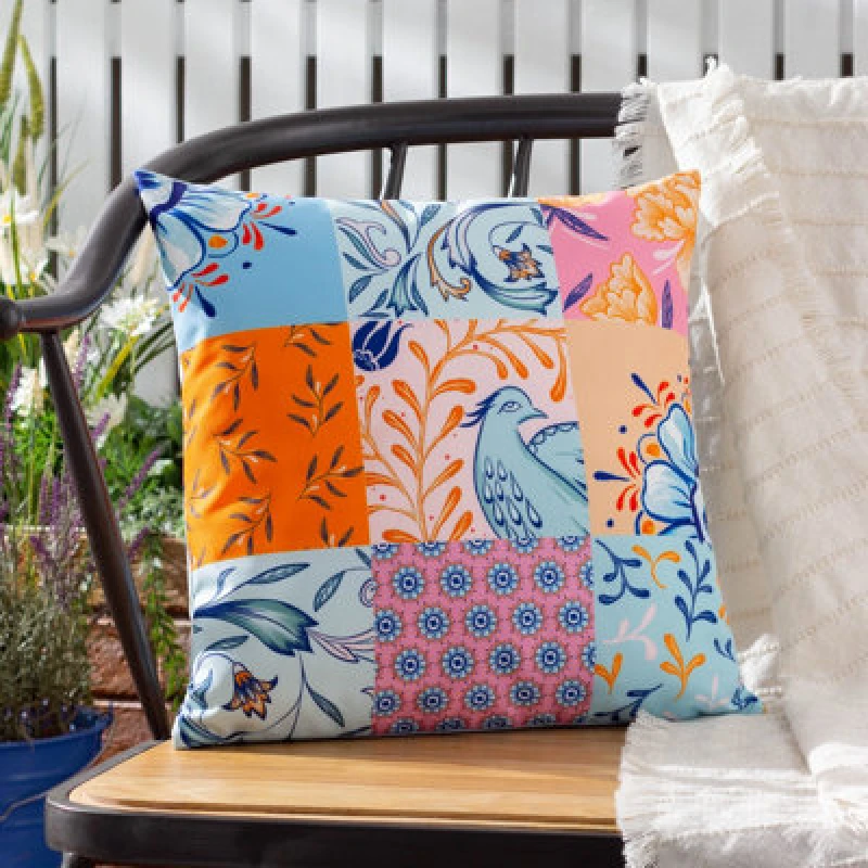 Image of Azzar Outdoor Cushion Multicolour, Multicolour / 43 x 43cm / Polyester Filled