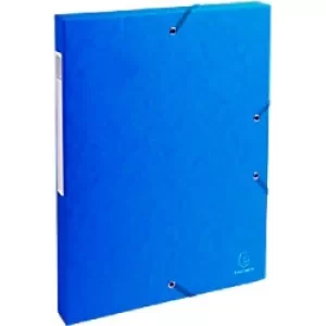 Image of Exacompta Elasticated Box File 25mm, A4, Blue, Pack of 8