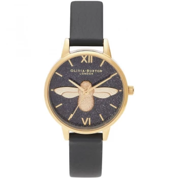 Image of Ladies Olivia Burton 3D Bee Eco Black & Gold Watch