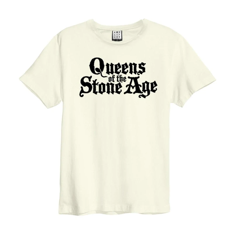 Image of Amplified Amplified Men Logo Queens Of The Stone Age T-Shirt in White Size: X-Small White XS Male 5063238001930