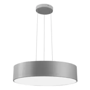 Image of Netlighting Merano Barrie 60cm Integrated LED Pendant Ceiling Light Grey Alumini