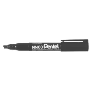 Image of Pentel NN60-A Black Chisel Tip Marker Pen