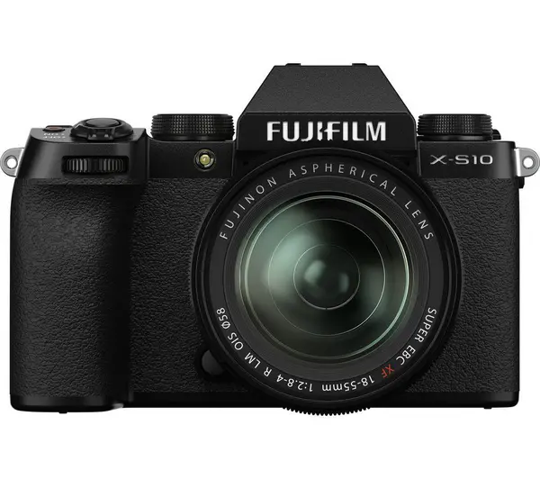 Image of Fujifilm X-S10 Mirrorless Camera with FUJINON XF 18-55mm f/2.8-4 R LM OIS Lens - Black 4547410443172