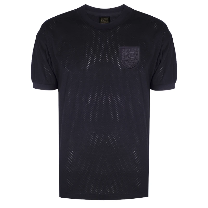 Image of Score Draw England 1970 Black Out No6 Retro Football Shirt ENG70HBOUT6AXSS-S S Mens Sportswear
