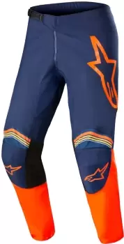 Image of Alpinestars Fluid Speed Motocross Pants, blue-orange, Size 30, blue-orange, Size 30