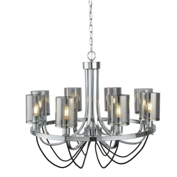 Image of Searchlight Lighting - Searchlight Catalina - 8 Light Multi Arm Chandelier Chrome Finish, E14