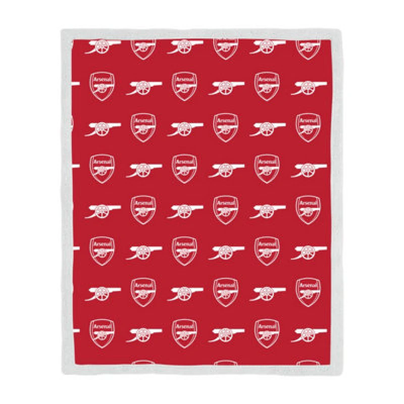 Image of Arsenal FC Arsenal Stamp Sherpa Fleece Blanket Blankets One Size Multi 38607299000