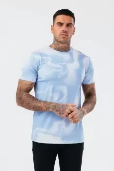 Image of Cornflower Wave Scribble T-Shirt