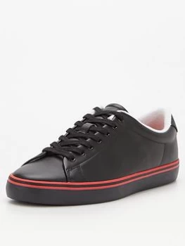 Image of Polo Ralph Lauren Longwood Leather Trainers - Black, Size 7, Men