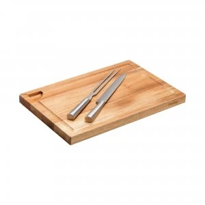 Image of Denby Carving Knife Folk and Board 3 pc Set