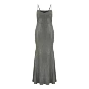 Image of Mela London Black Fitted Strappy Maxi Dress - Black