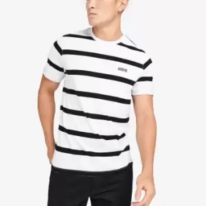 Image of Barbour International Cobain Striped Cotton T-Shirt - L