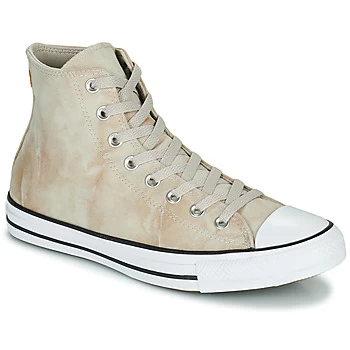 Image of Converse CHUCK TAYLOR ALL STAR SUMMER DAZE - WASH HI mens Shoes (High-top Trainers) in Beige,9.5,10.5