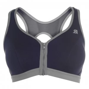 Image of Shock Absorber Zipped Plunge Sports Bra - Grey310