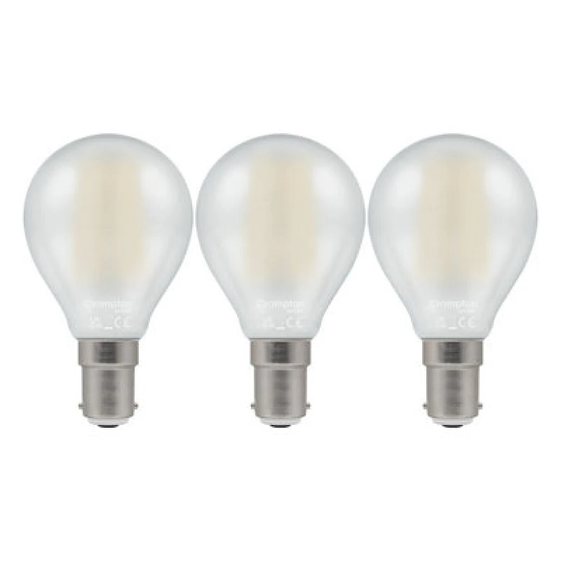 Image of Crompton Lamps LED Golfball 5.9W B15 Dimmable Filament Warm White Pearl (60W Eqv)