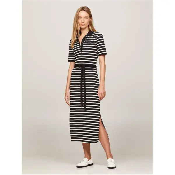 Image of Tommy Hilfiger Tommy Brtn Polo drs Ld43 Polo Dresses 8 (XS) Blue 68619118310