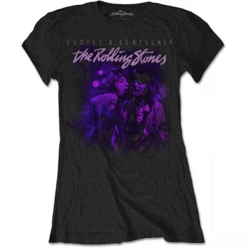 Image of The Rolling Stones - Mick & Keith Together Womens XX-Large T-Shirt - Black