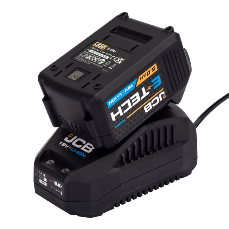 Image of Jcb 18V 5.0Ah Lithium-Ion Battery And 2.4Ah Fast Charger - 21-50Libtfc